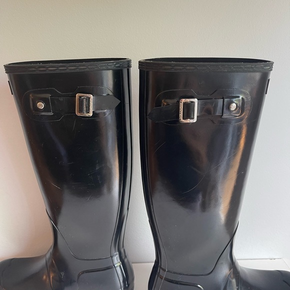 Women's HUNTER BOOTS Black Size 7 EUP 38 - Picture 4 of 11